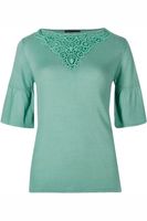 M&S Patynowa Bluzka Szydełkowy Dekolt - 40 / L