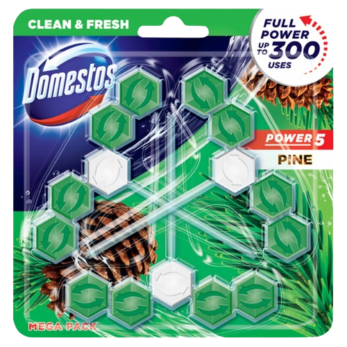 Domestos Power 5 – Kostka Toaletowa Pine zdjęcie 1