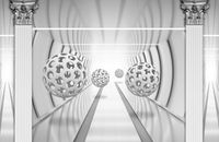 fototapeta TUNEL KULE FILARY 3D KLEJ 395x280