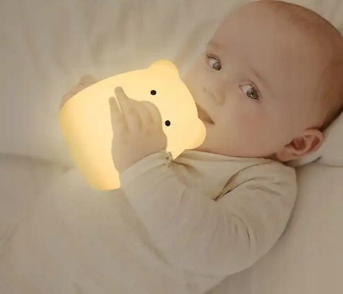 SILIKONOWA LAMPKA NOCNA MIŚ MISIO DLA DZIECI DZIECKA KOLOROWA LED RGB PILOT na Arena.pl