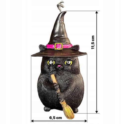 ŚWIECA RYTUALNA Z WOSKU PSZCZELEGO KOT Z MIOTŁĄ 1 SZT na Arena.pl