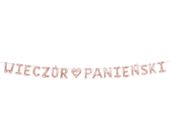 Baner papierowy Wieczór Panieński różowe złoto, 210 cm