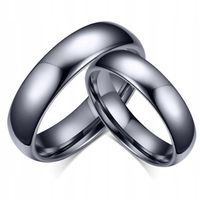Eleganckie Klasyczne Obrączki Ślubne z Wolframu (6 mm, 4 mm)
