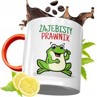 Kubek Pomarańczowy Dla Prawnika Prezent Z Nadrukiem Ze Zdjęciem