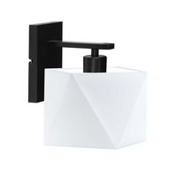 Czarny kinkiet do czytania z białym abażurem ODESSA