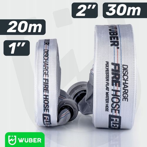 WĄŻ STRAŻACKI DO POMPY BIAŁY FAST-FIX MOCNY DŁUGI DO WODY SZAMBA 1" 20M na Arena.pl