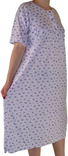 Klasyczna koszula nocna nocna duży rozmiar czysta bawełna jakość size ++ Kolor: fioletowy na Arena.pl