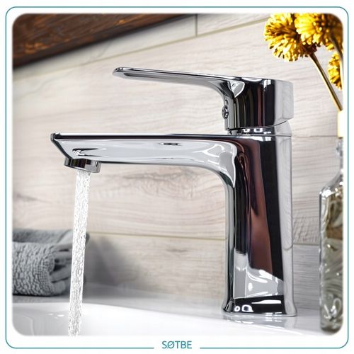 Kran do umywalki stojący bateria do łazienki umywalkowa oszczędna SOTBE na Arena.pl