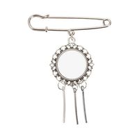 Okrągła broszka - agrafka z trzema paskami do sublimacji