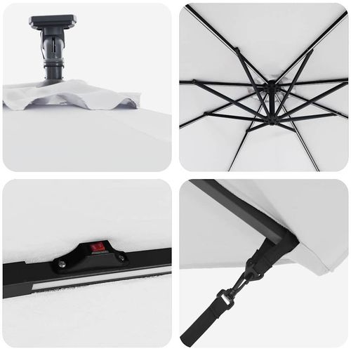 Parasol banana na wysięgniku piaskowy 294 x 294 x 248 cm na Arena.pl