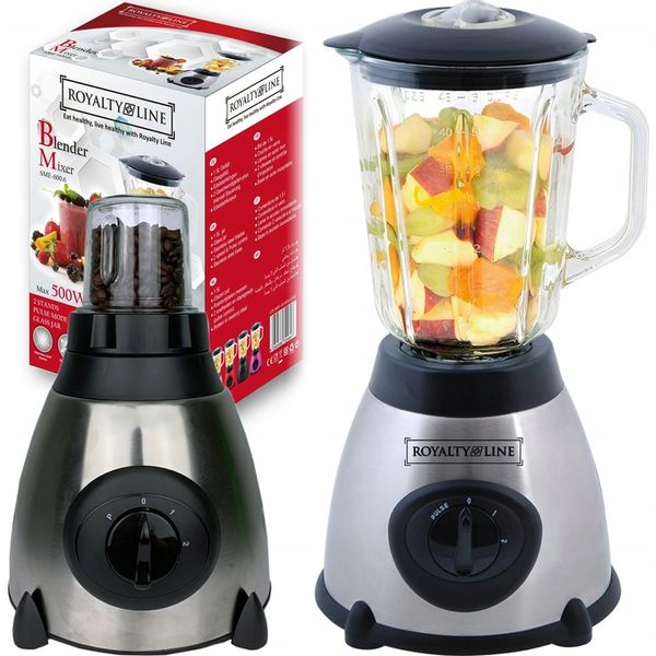 BLENDER KIELICHOWY SZKLANY STOJACY MIKSER ROZDRABNIACZ KAWY PRZYPRAW 800W zdjęcie 5