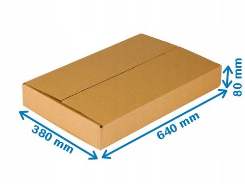 karton klapowy 640x380x80mm 3w b 380g/m2 na Arena.pl