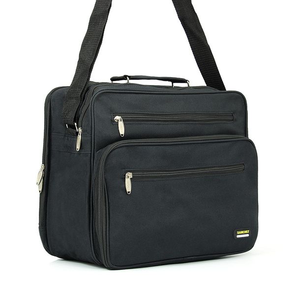 torba męska a4 z nyloni sanchez - czarna zdjęcie 3