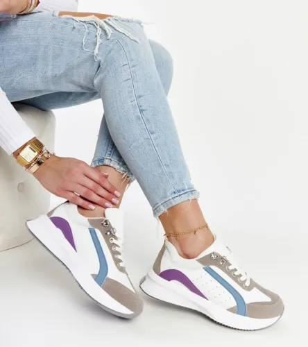 Wielokolorowe sneakersy na platformie Taima 40 na Arena.pl