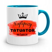 Dla Tatuażystki Tatuażysty Kubek Błękitny Prezent Z Nadrukiem Ze Zdjęciem