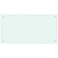 Panel ochronny do kuchni, biały, 80x40 cm, szkło hartowane