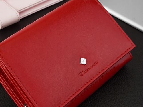 KOCHMANSKI portfel damski skórzany mały czerwony karty dokumenty pojemny na Arena.pl