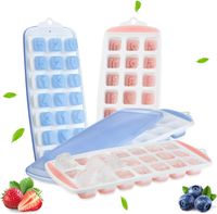 Zestaw 4 Silikonowych Foremek Do Lodu w Kształcie Serc i Cyfr