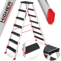 Drabina aluminiowa profesjonalna dwustronna składana HIGHER 2x7 - 3,76 m