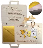 Kartka Prezent Na 20,30,40,50 URODZINY Koperta Pudełko Na Pieniądze