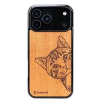 drewniane etui bewood do iphone 17 pro maxcat lover merbau