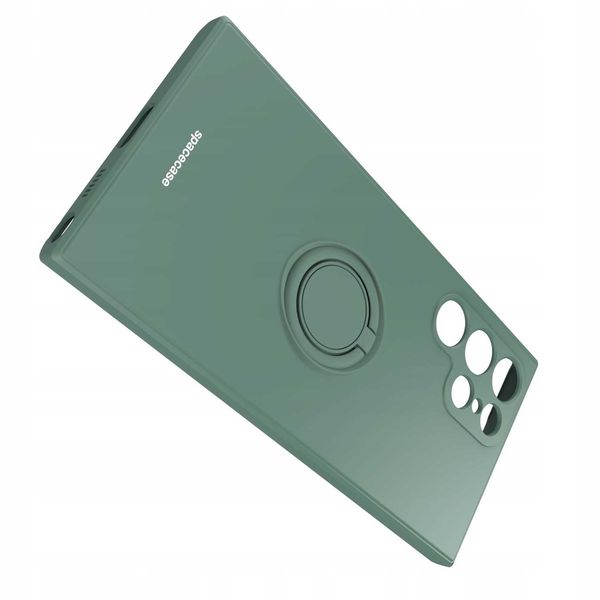 Spacecase Silicone Ring Galaxy S22 Ultra Dark Green zdjęcie 6