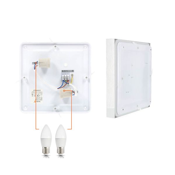 Zestaw oprawa IMPERA S chrom+2x żarówka ledowa LED 7W E27 3000K zdjęcie 5