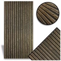Lamele Panel Ścienny sufitowy Czarno - Złote Lamel 100x50cm 0,5m2
