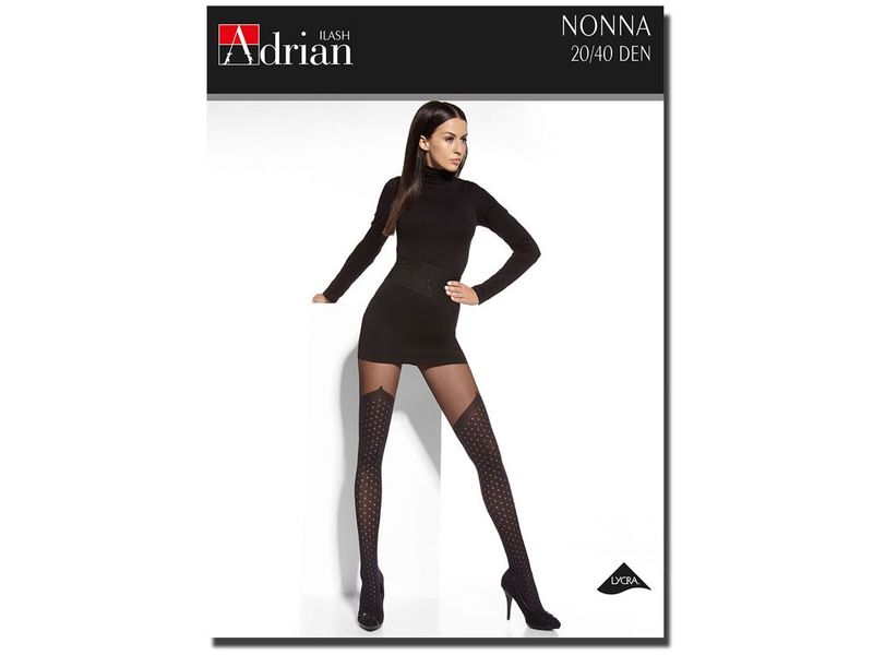 Rajstopy jak pończochy Adrian 20 / 40 den Nero 2 zdjęcie 2