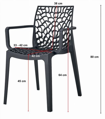 Krzesło OKIN - czarne x 3 na Arena.pl