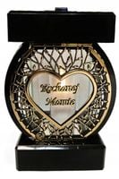 znicz lampion KOŁO AŻUR CZARNY ZŁOTE SERCE dla MAMY Kochanej Mamie