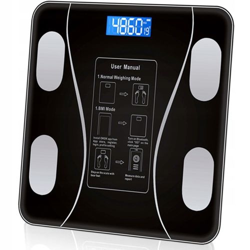 WAGA ŁAZIENKOWA BLUETOOTH SMART 25w1 180Kg ANALITYCZNA INTELIGENTNA + METR na Arena.pl