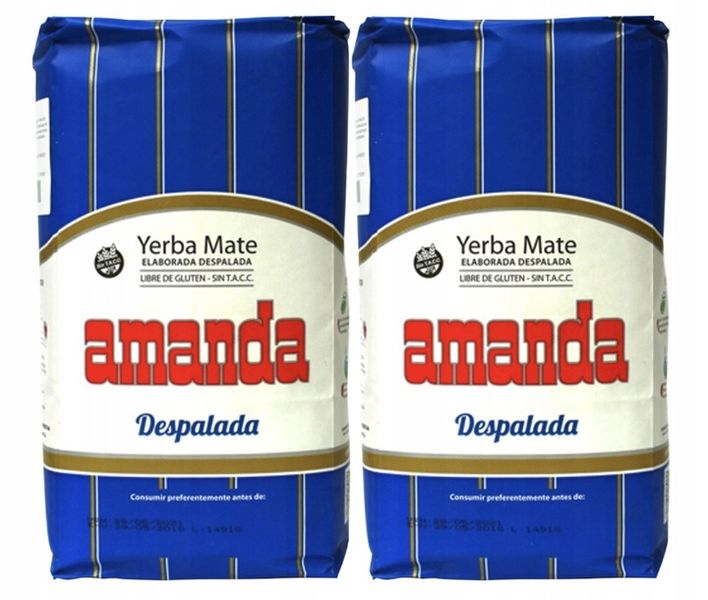 YERBA MATE AMANDA 2 x 500g 1kg DESPALADA SIN PALO MOCNA zdjęcie 1