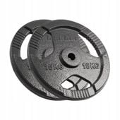 Obciążenie żeliwne zestaw 2x15kg 30kg otwór 31mm talerz z uchwytami REBEL