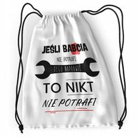 Plecak Dla Babci Sportowy Szkolny Worek Torba Z Nadrukiem Ze Zdjęciem