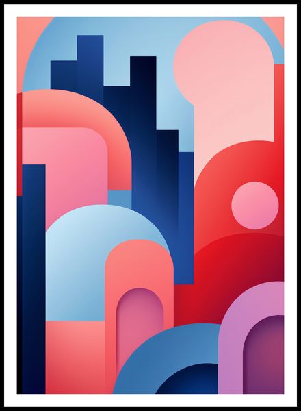 Plakat 67,5x95cm Miasto Kolorów zdjęcie 3