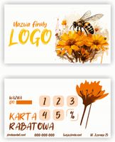 Karty stałego klienta RABATOWE 120 szt TWOJE LOGO nazwa firmy kwiaciarnia