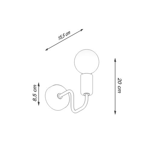 Kinkiet VECTOR czarny na Arena.pl