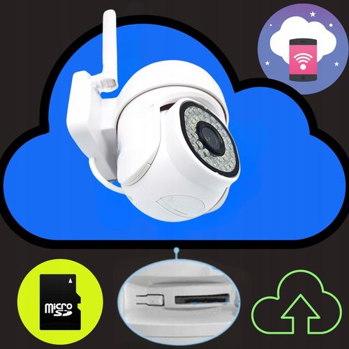 Zewnętrzna Kamera WIFI Obrotowa FULL HD Śledzenie Ruchu na Arena.pl