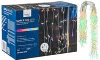 SOPLE 500 LED LAMPKI ZEWNĘTRZNE BIAŁE ZIMNE STAŁE + FLASH KURTYNA GIRLANDA