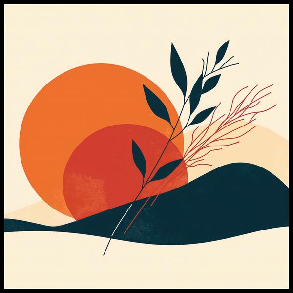 Plakat 100x100cm Zmierzch w Ciszy zdjęcie 2