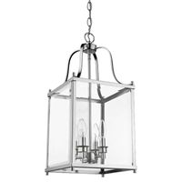 Retro LAMPA wisząca NEW YORK P04936CH Cosmolight szklana latarenka na łańcuchu chrom