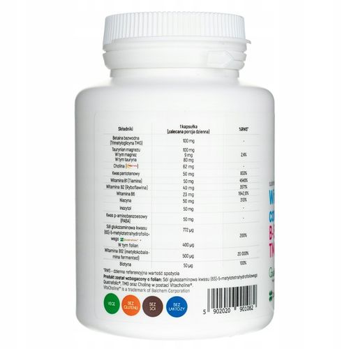 Aliness Witamina B Complex B-50 METHYL TMG PLUS STRES PAMIĘĆ vege 100 kaps na Arena.pl