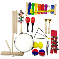 Zestaw perkusyjny dla dzieci cymbałki grzechotki  SET-L22
