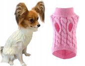 UBRANIE DLA PSA KOTA KURTKA SWETEREK RÓŻOWY S