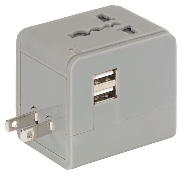 Adapter podróżny, TRAVEL MATE, szary zdjęcie 3
