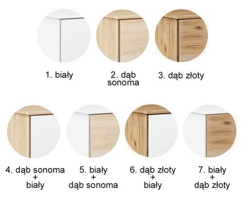 KOMODA MEGAN K3 DĄB ZŁOTY na ubrania do salonu przedpokoju sypialni na Arena.pl