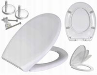 Deska Sedesowa Klozetowa Wolnoopadająca Uniwersalna WC Biała Antybakteryjna