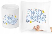 Na Święta Zestaw Poduszka + Skarbonka Prezent Z Nadrukiem Ze Zdjęciem