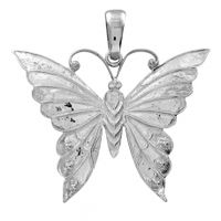 SREBRNY WISIOREK DUŻY MOTYL SREBRO PRÓBY 925